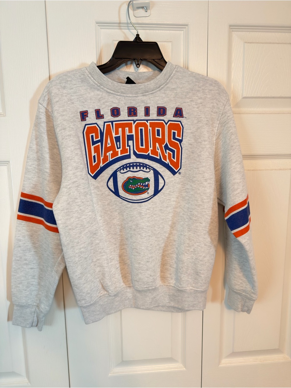 Florida Gators Kids Gray Crewneck Sweatshirt with Orange & Blue Logo